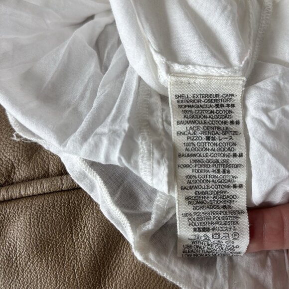 FREE PEOPLE Victorian Waisted Mini Dress Size 6 Boho Cottagecore Prairie Coastal - Picture 16 of 16